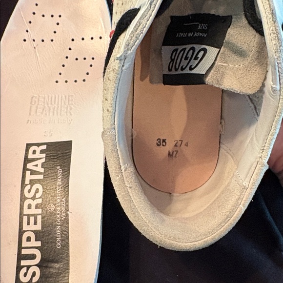 Golden Goose Stitched Red Heart / Star Superstar Size 35 - Picture 7 of 14